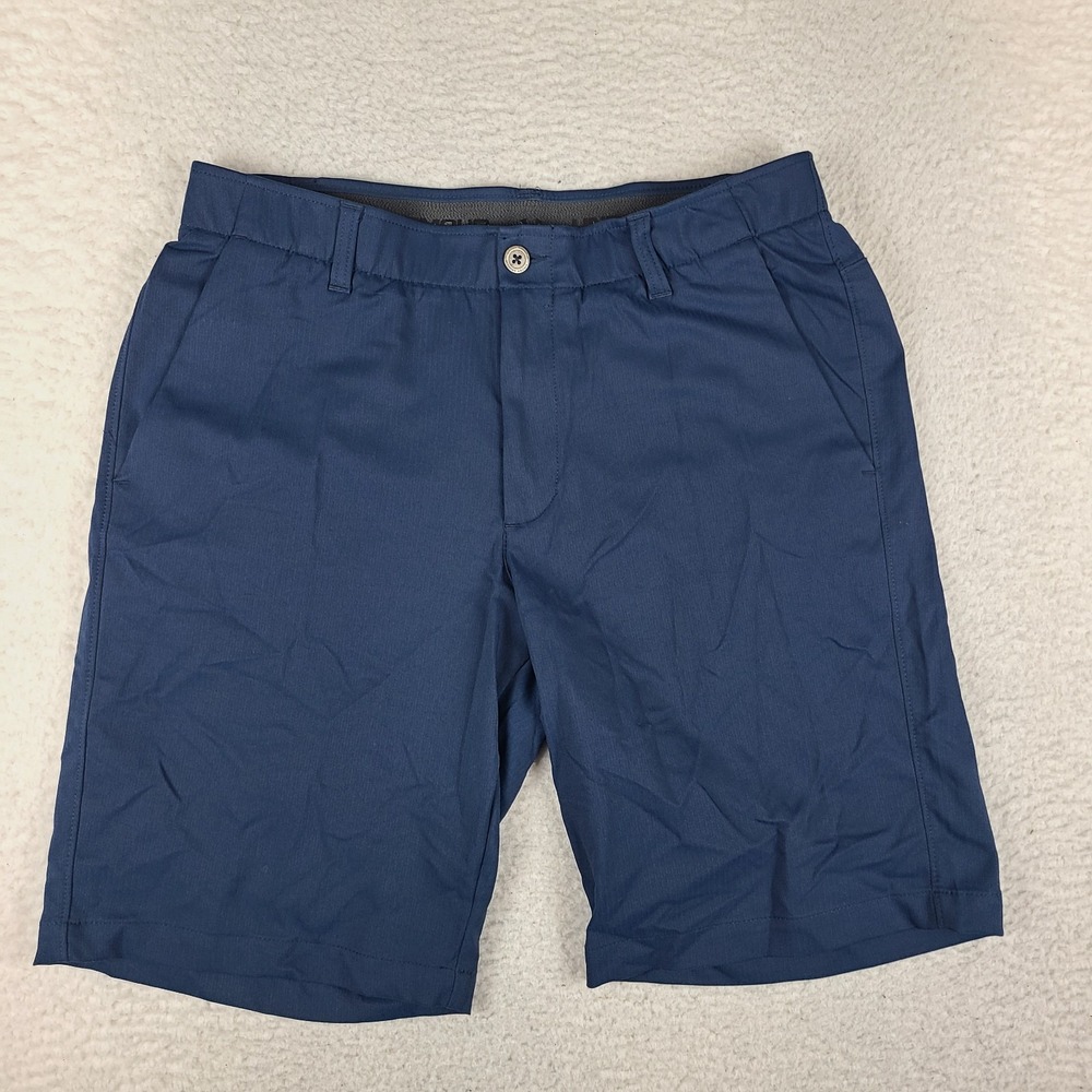 Under Armour Shorts Mens 34 Navy 10" Inseam Hybrid Chino Performance Heatgear